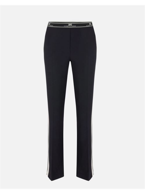 PANTALONE CON BANDA LATERALE ELISABETTA FRANCHI | PA01047E2110 Nero